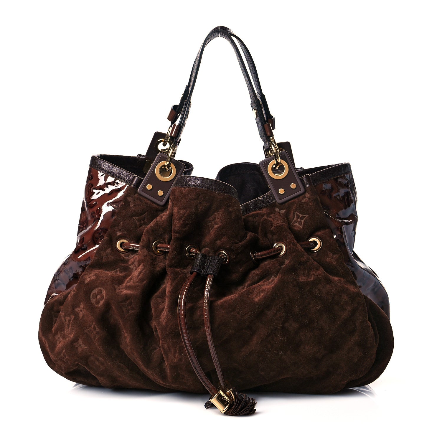 Louis Vuitton Suede Patent Monogram Irene Espresso 1 of 10