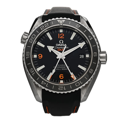 Omega Stainless Steel Calfskin 43mm Seamaster Planet Ocean GMT Co-Axial Chronometer Automatic Watch Black 232.32.44.22.01.002 1 of 4