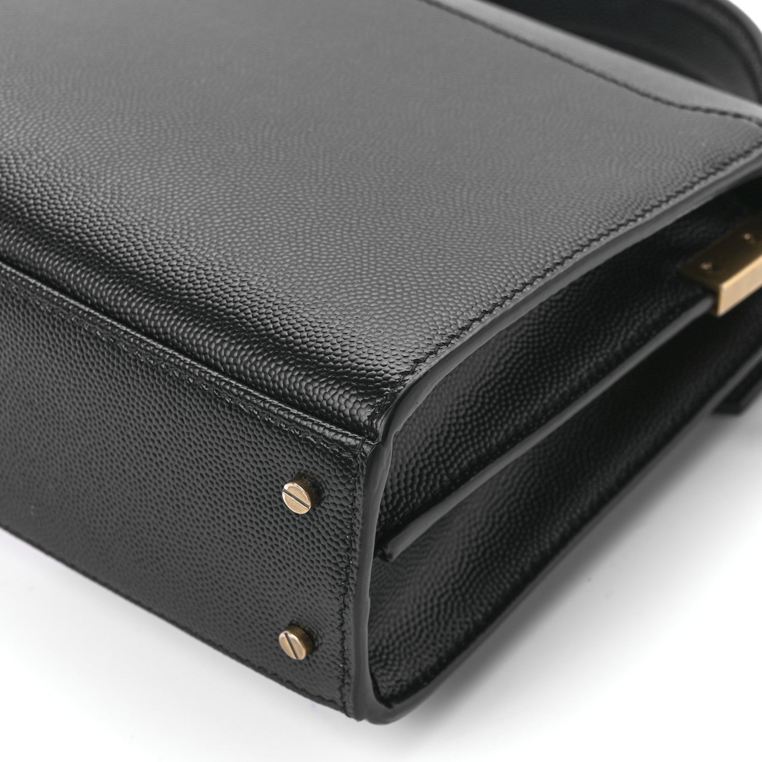 Saint Laurent Grain de Poudre Mini Classic Monogram Cassandra Top Handle Black 12 of 13