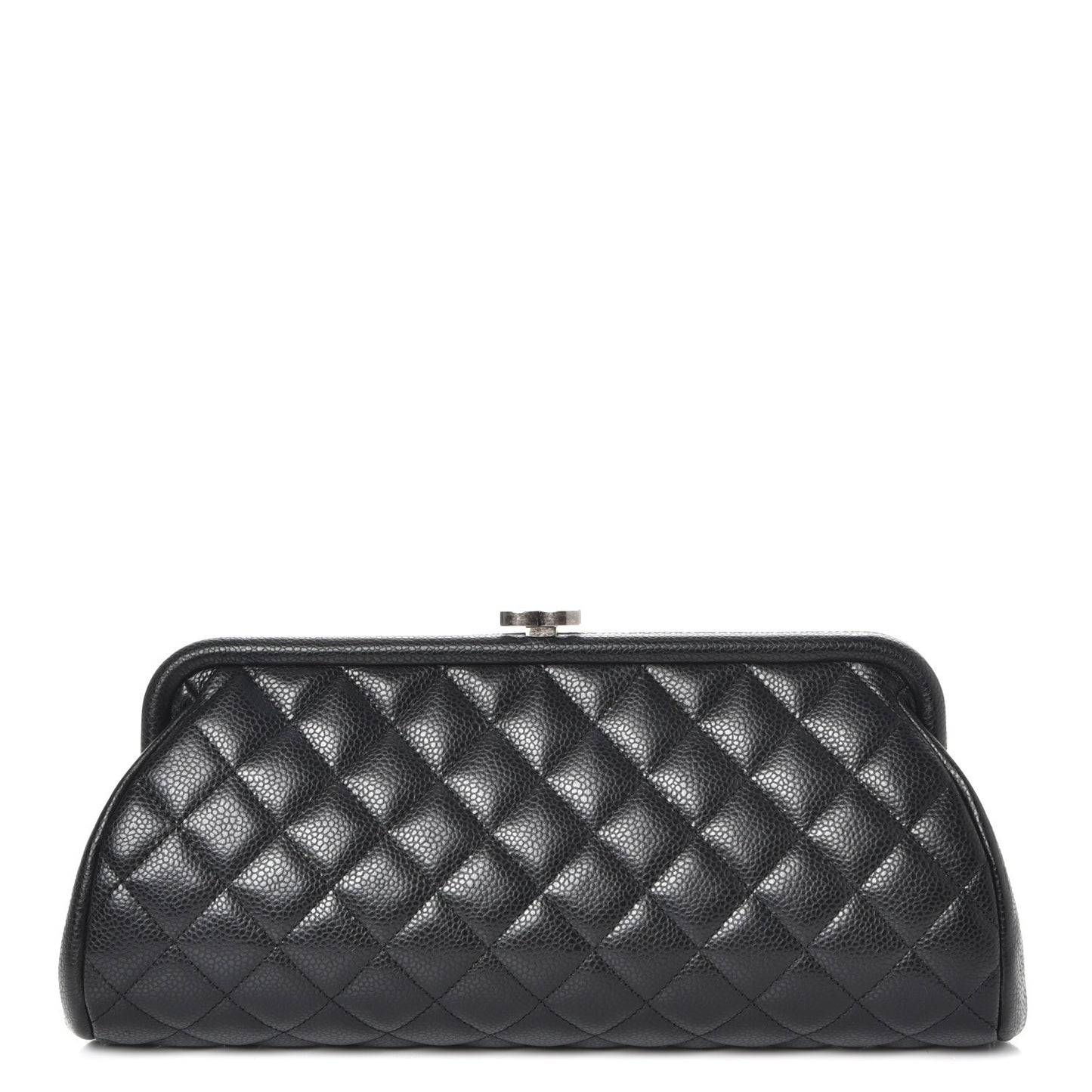 Caviar Quilted Timeless Clutch Black