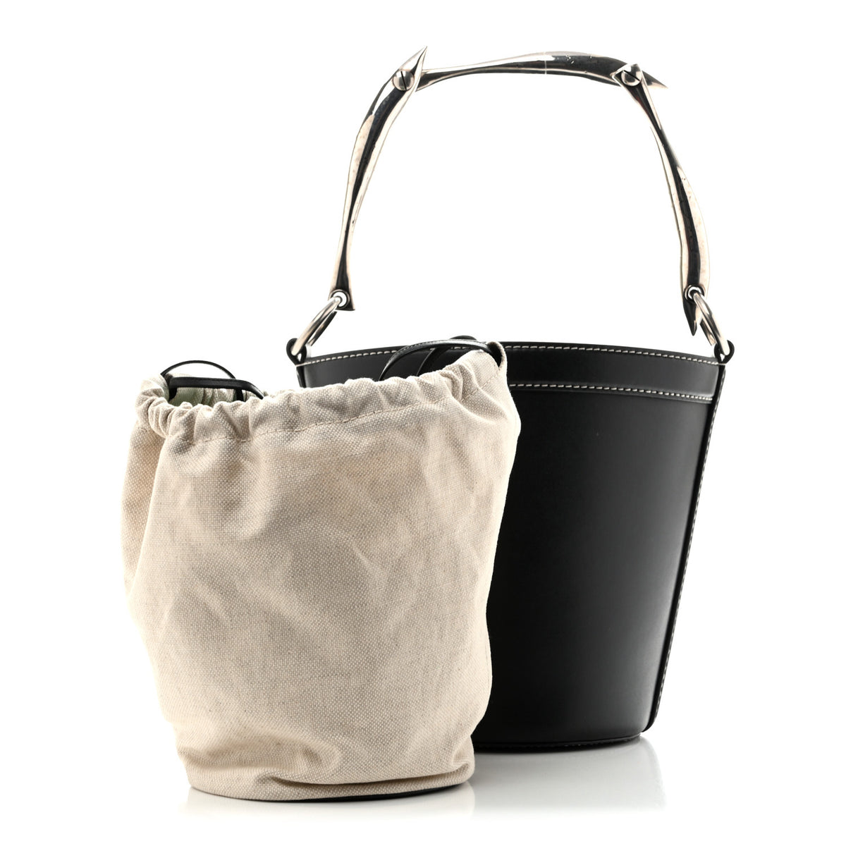 Bottega Veneta Calfskin Nappa Sardine Bucket Bag Black 3 of 11