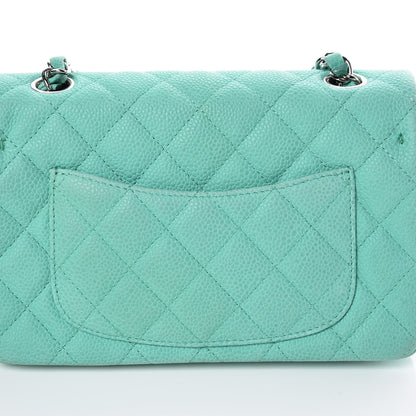 Chanel Iridescent Caviar Quilted Mini Rectangular Flap Green 14 of 15