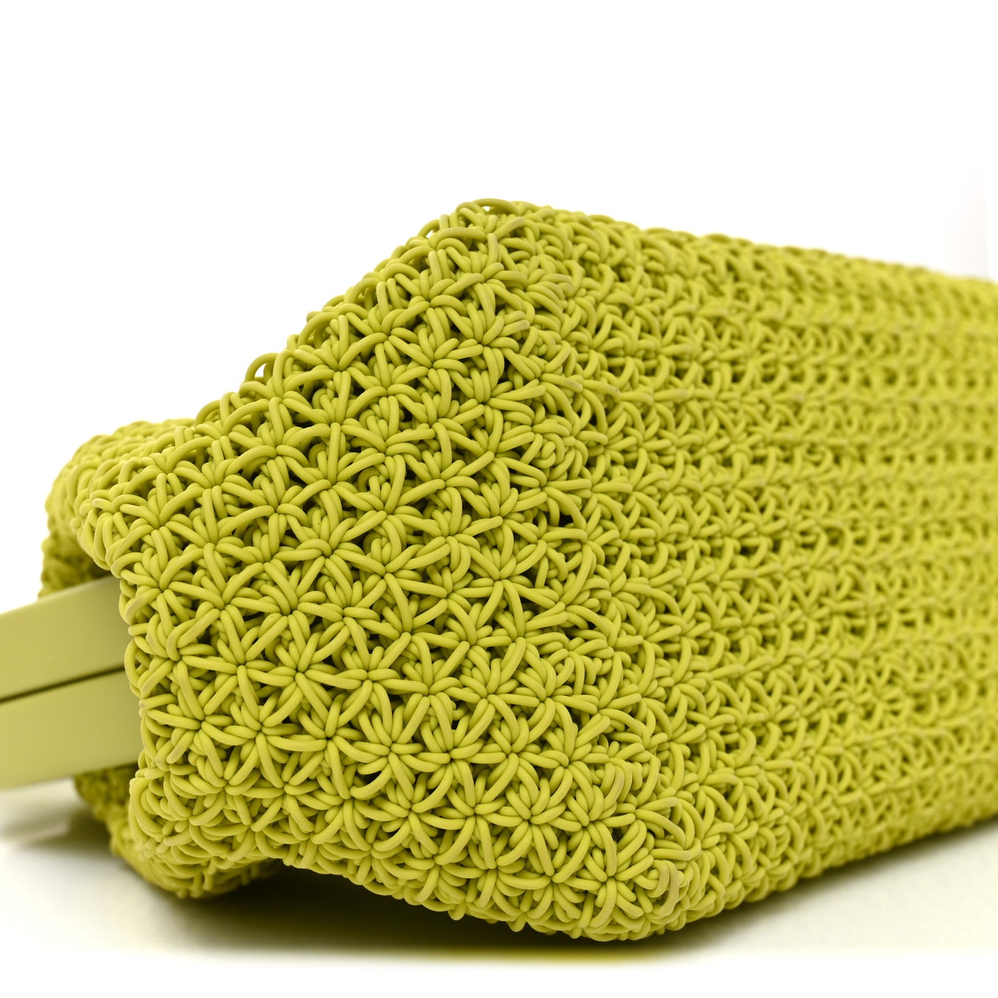 Rubber Crochet Small The Point Triangle Bag Seagrass