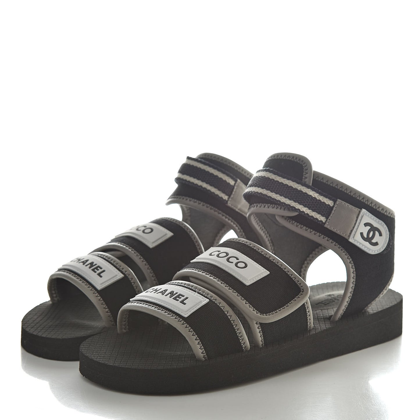 Lambskin Jersey Coco Sandals 38 Black