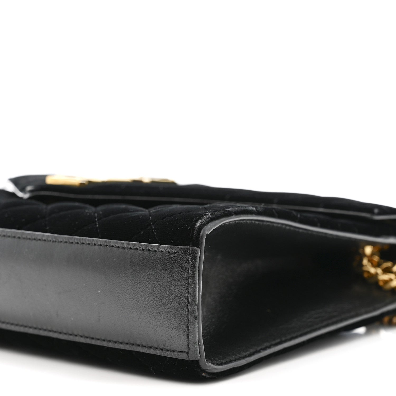 Saint Laurent Velvet Tri-Quilt Monogram Medium College Bag Black 9 of 13