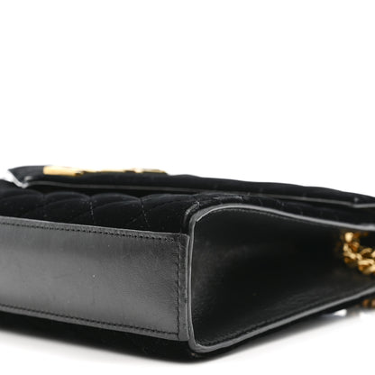 Saint Laurent Velvet Tri-Quilt Monogram Medium College Bag Black 9 of 13