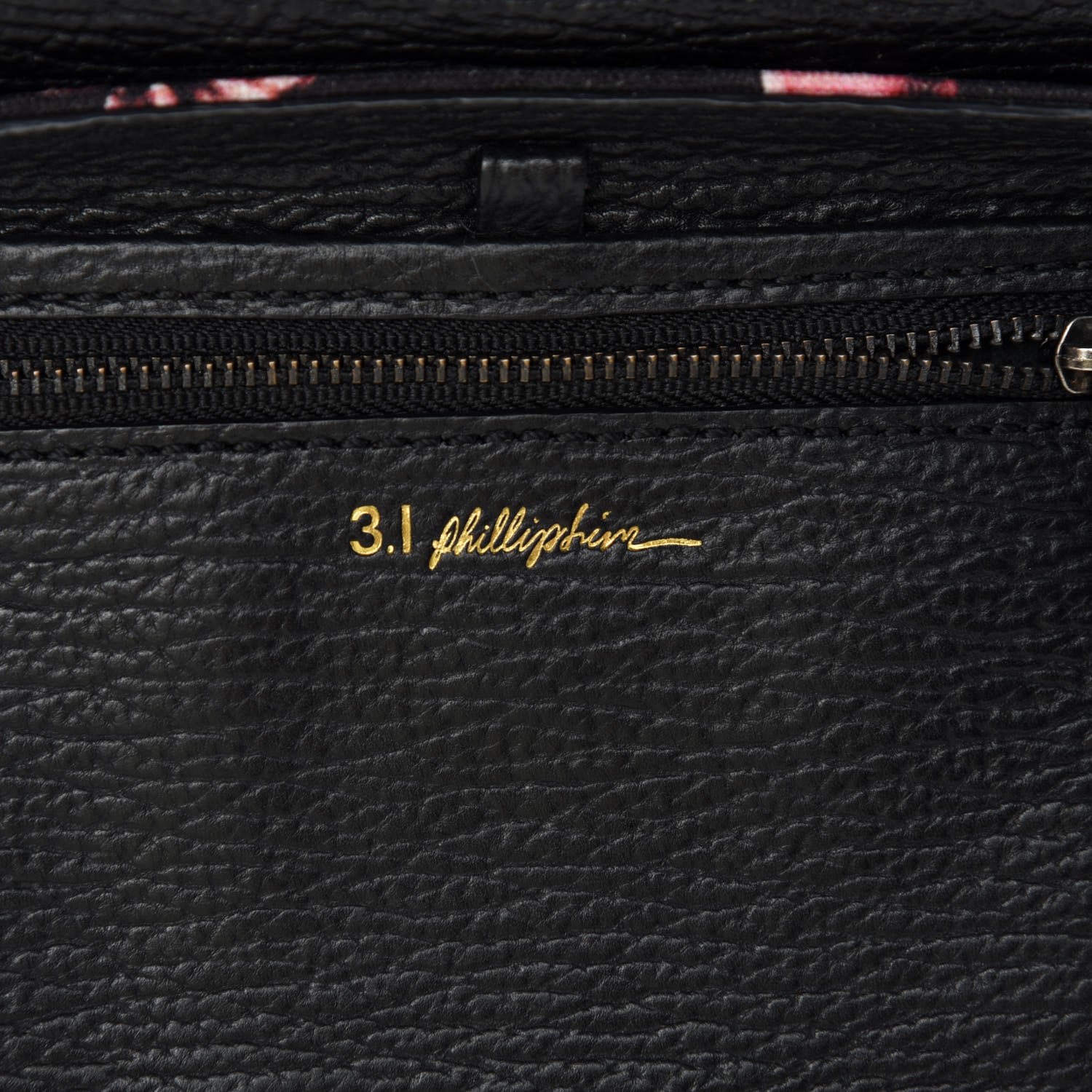 3.1 Phillip Lim Textured Calfskin Canvas Mini Floral Pashli Satchel Black Multicolor 6 of 12