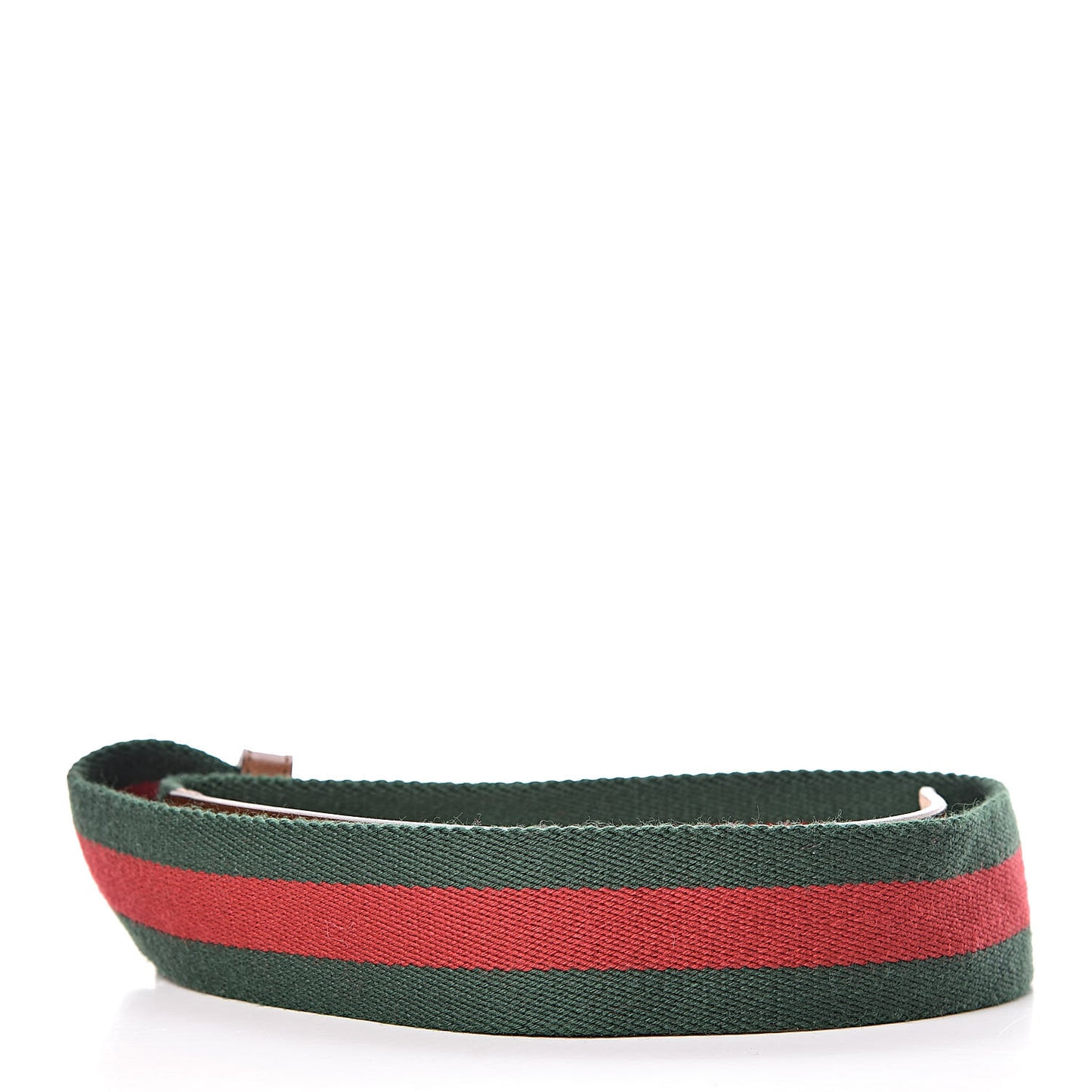Nylon Calfskin Double G Web 40mm Belt 80 32 Green Red Cuir