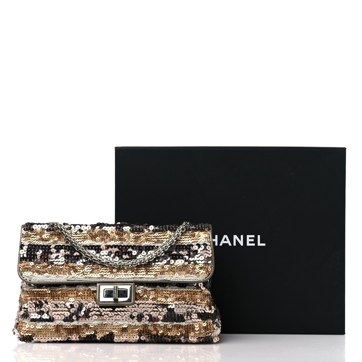 Chanel Sequin Striped Medium Reissue Flap Multicolor 11 of 11