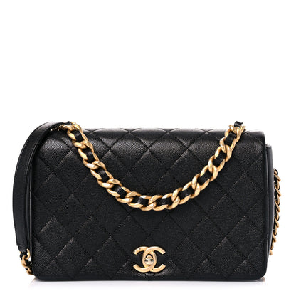 Chanel Caviar Quilted Medium Fashion Therapy Flap Bag Black 1 of 10