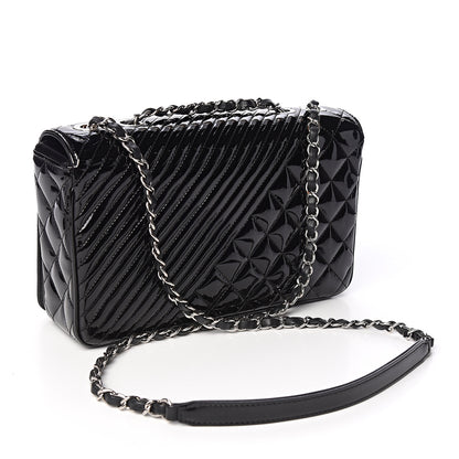 Chanel Iridescent Patent Quilted Medium Coco Boy Flap Black 2 of 10