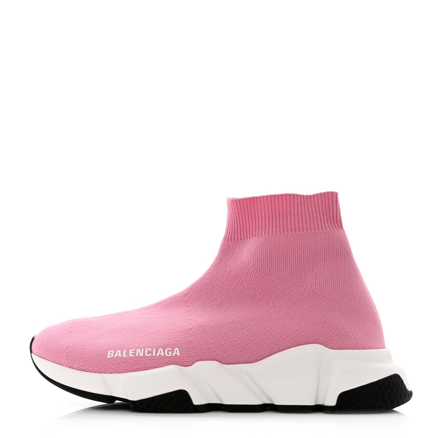 Balenciaga Neoprene Knit Womens Speed Sneakers 37 Pink White Black 1 of 10