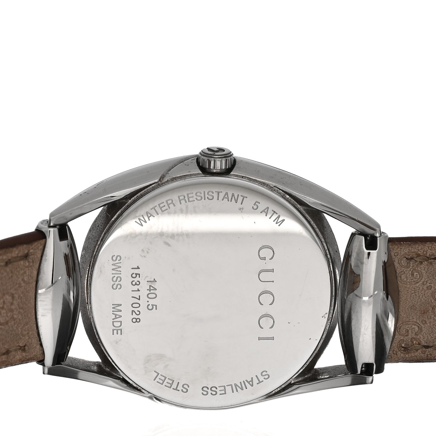 Stainless Steel Calfskin 30mm Horsebit Quartz Watch