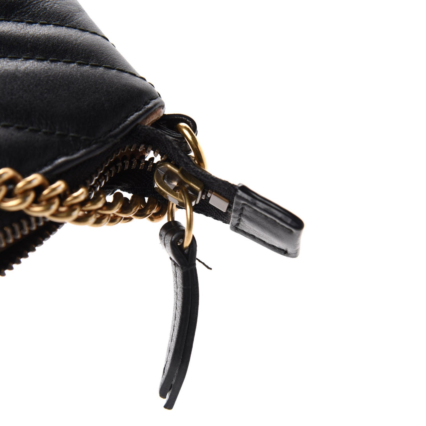 Calfskin Matelasse Mini GG Marmont Chain Bag Black