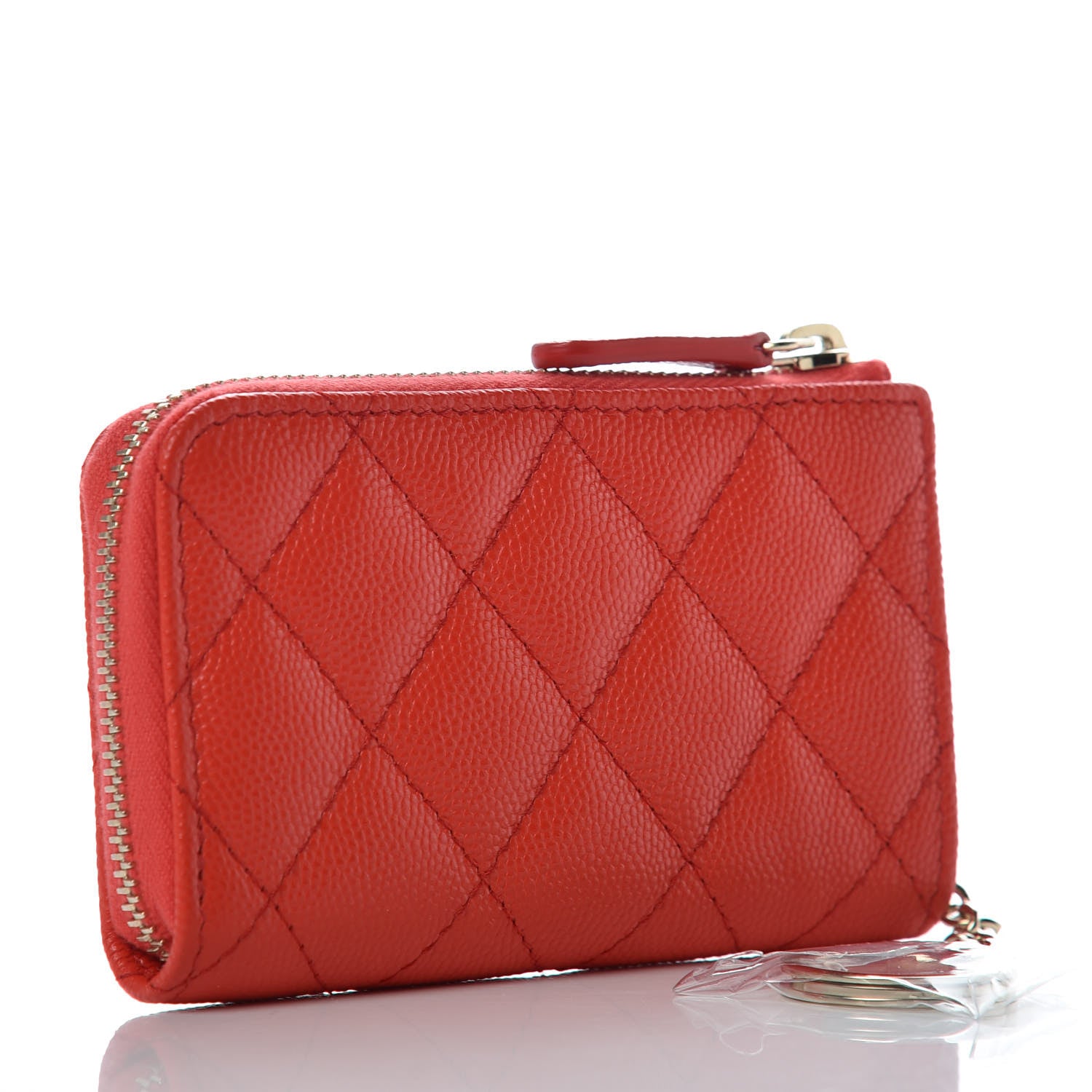 Chanel Caviar Quilted Key Holder Case Red 3 of 7