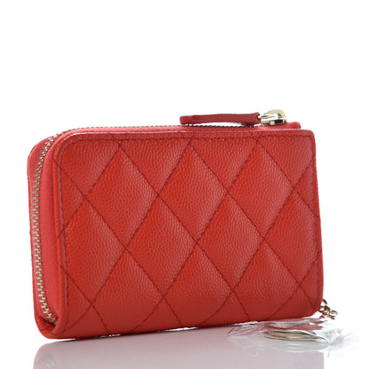 Chanel Caviar Quilted Key Holder Case Red 3 of 7