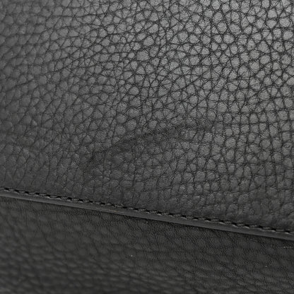 Burberry Grainy Calfskin House Check Medium Maidstone Black 12 of 17