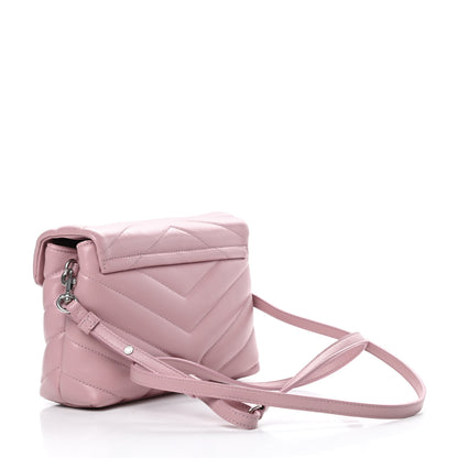 Saint Laurent Calfskin Y Quilted Monogram Toy Loulou Crossbody Bag Tender Pink 3 of 11