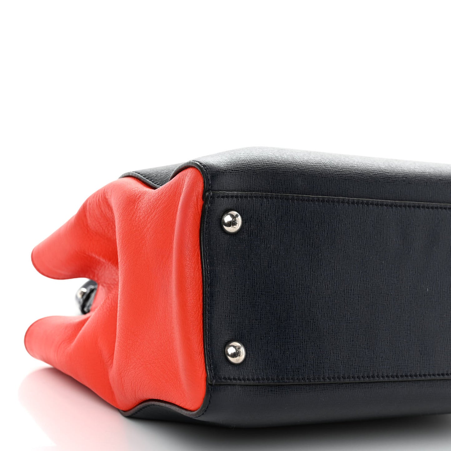 Vitello Elite Bi-Color Petite 2Jours Tote Blue Notte Papavero