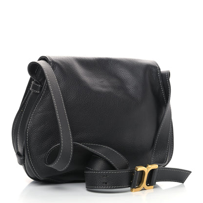 Chloe Calfskin Medium Marcie Round Crossbody Bag Black 3 of 9