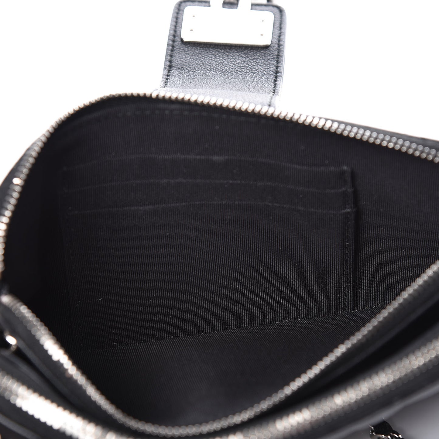 Lambskin Quilted CC Box Clutch With Chain Black