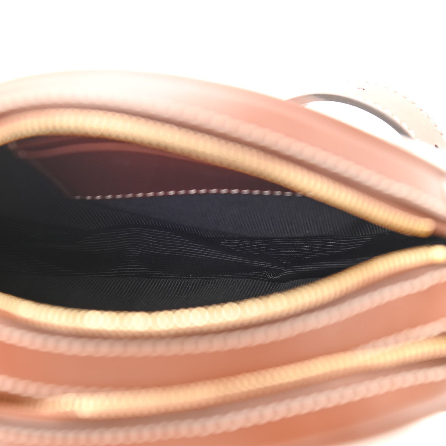 Cotton Canvas Mini Louise Crossbody Bag White Tan