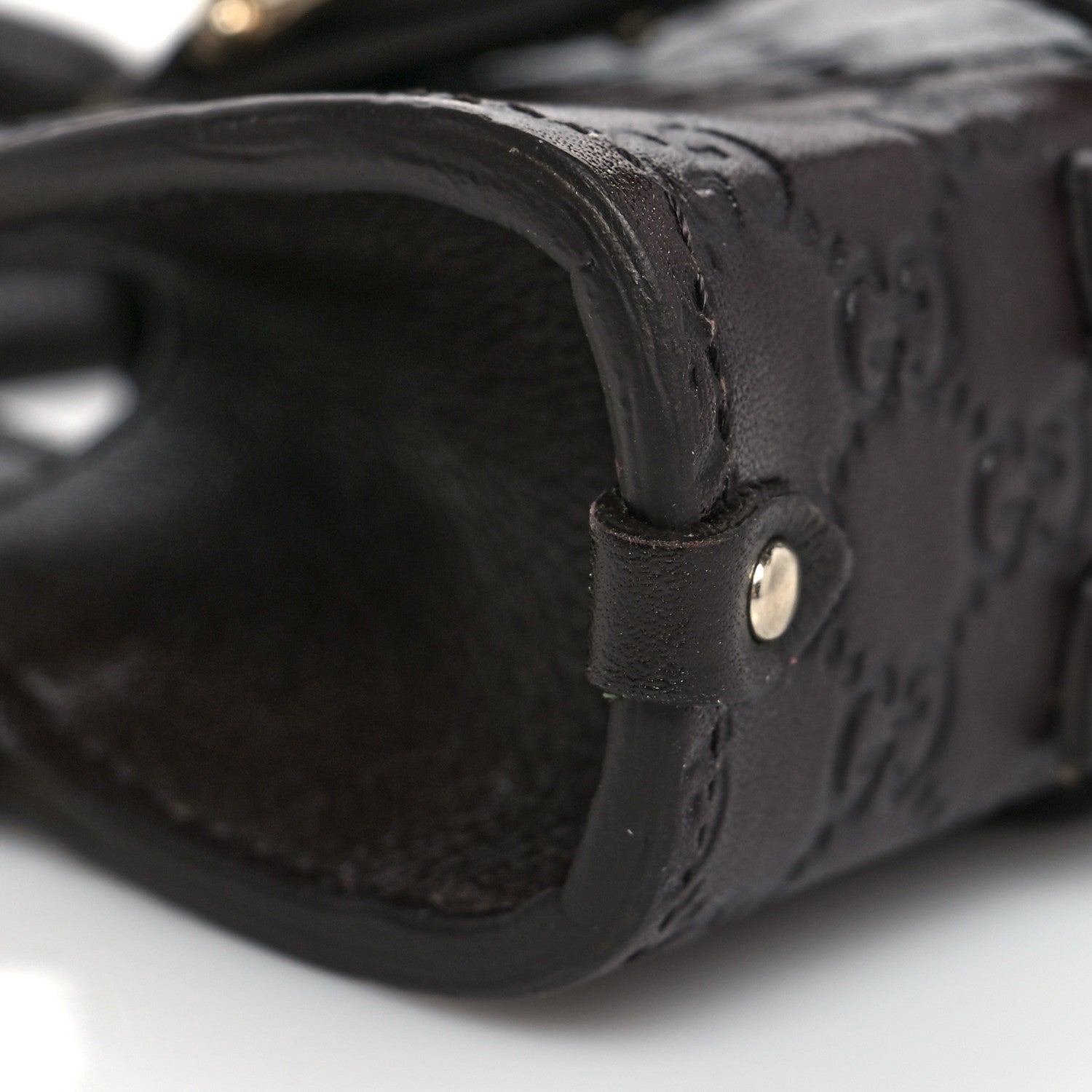 Gucci Guccissima Mini Jackie Bag Charm Black 6 of 9