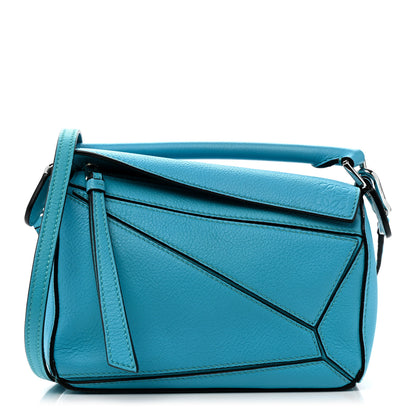 Loewe Calfskin Mini Puzzle Bag Cyan 1 of 10