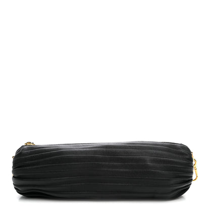 Loewe Lambskin Pleated Bracelet Clutch Black 1 of 6