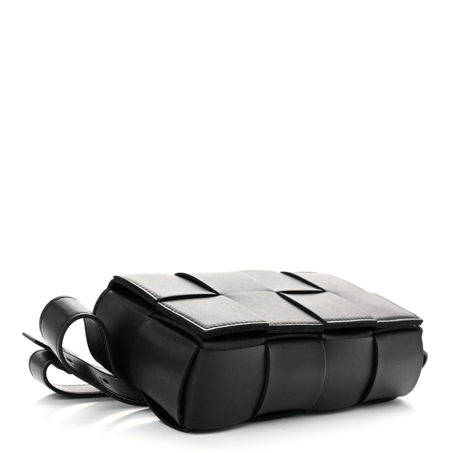 Nappa Maxi Intreccio The Belt Cassette Bag Black