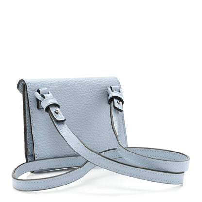 Gucci Dollar Calfskin Enamel Monochrome GG Marmont Envelope Strap Wallet Porcelain Light Blue 3 of 10