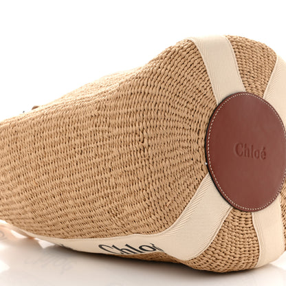 Chloe Raffia Large Woody Tote White 8 of 10