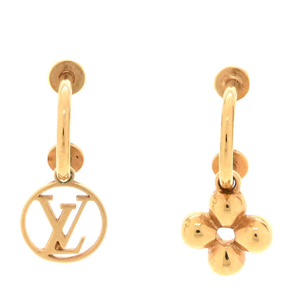 Louis Vuitton Brass Blooming Earrings Gold 1 of 6