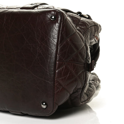 Chanel Distressed Lambskin Vintage Ligne Lady Braid Tote Brown 9 of 11