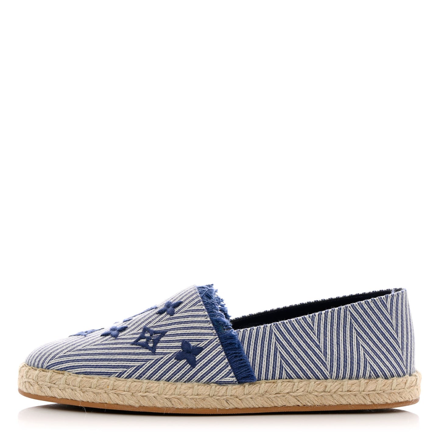 Canvas Monogram Sail Away Espadrille Flats 37.5 Marine