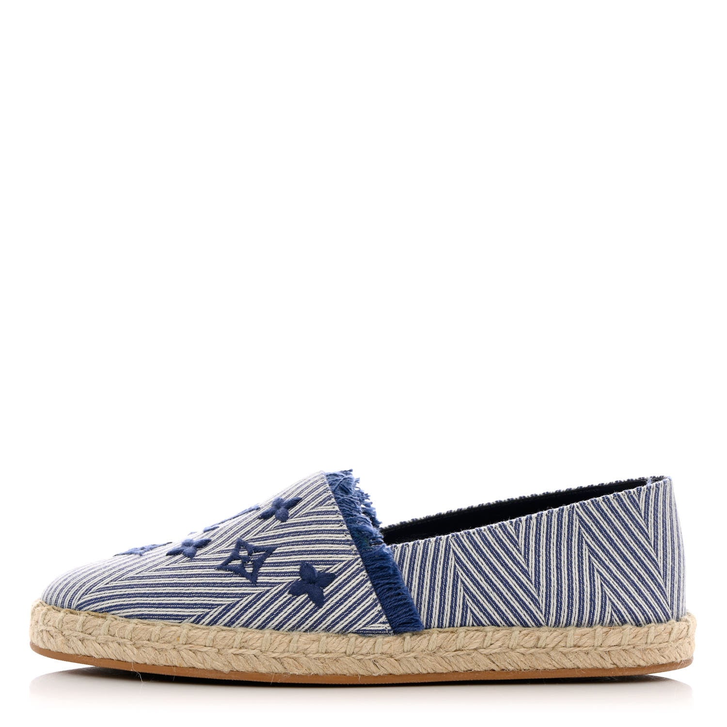 Louis Vuitton Canvas Monogram Sail Away Espadrille Flats 37.5 Marine 1 of 9