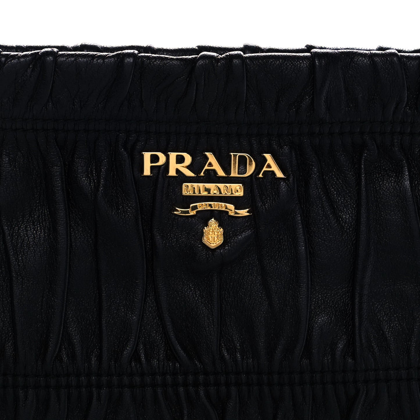 Nappa Gaufre Clutch Nero Black