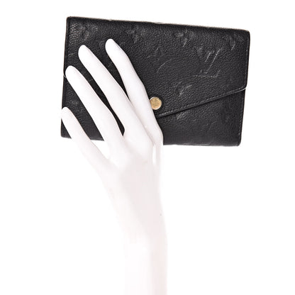 Louis Vuitton Empreinte Compact Curieuse Wallet Black 2 of 7