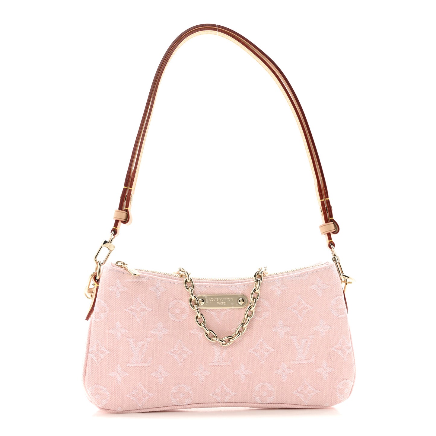 Monogram Denim Liv Pochette Washed Pink