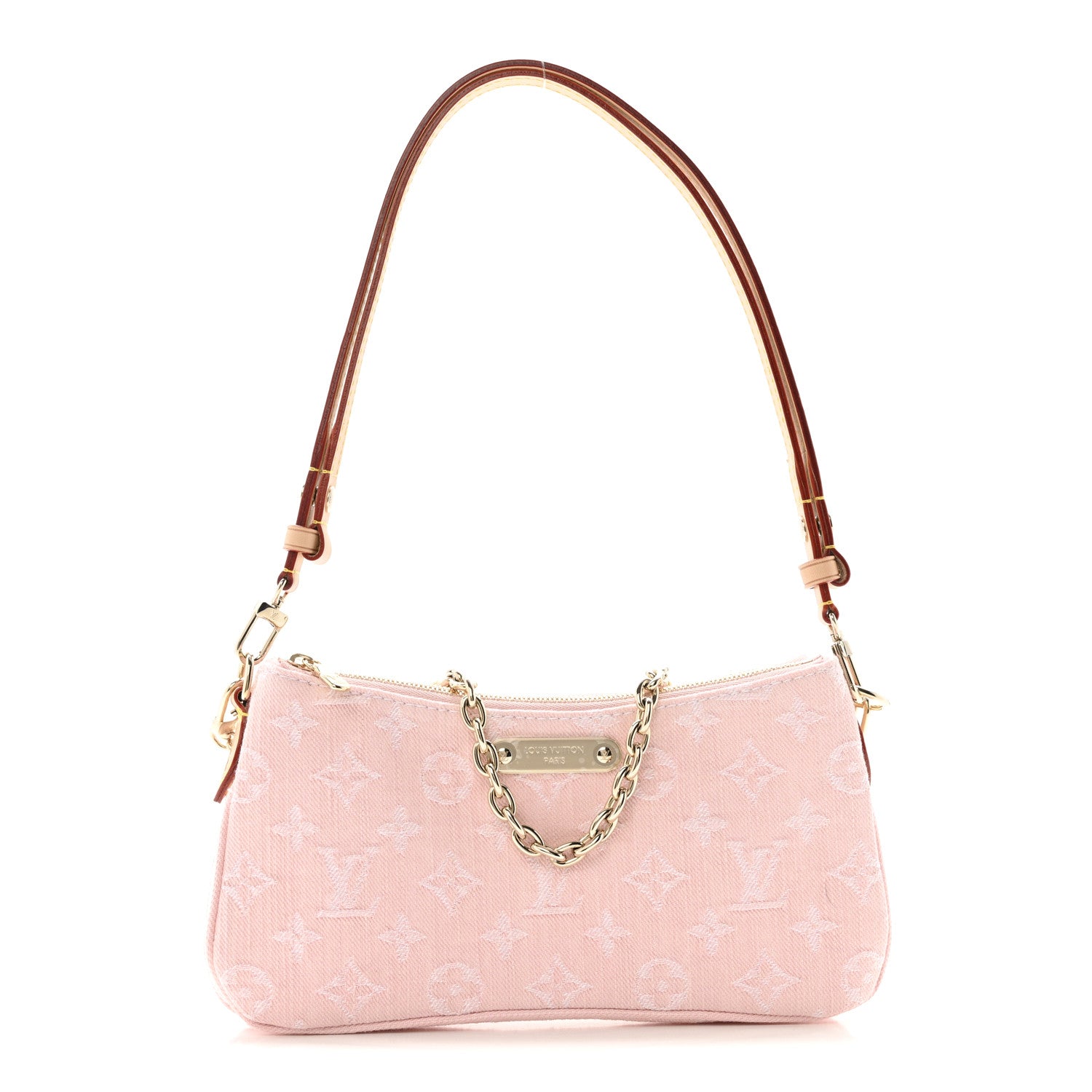 Louis Vuitton Monogram Denim Liv Pochette Washed Pink 1 of 12