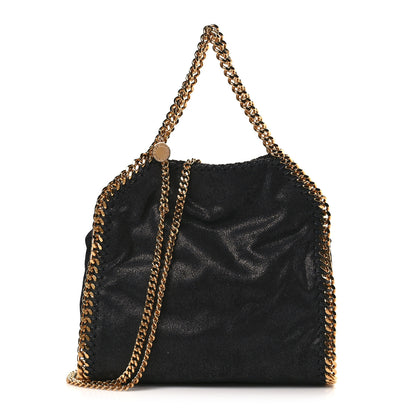 Stella McCartney Shaggy Deer Mini Falabella Fold Over Tote Black 1 of 8