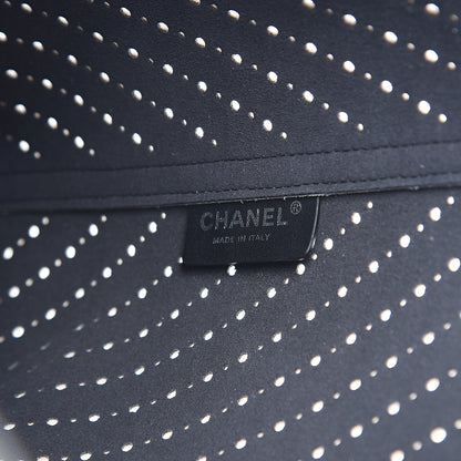 Chanel Perforated Grained Calfskin Shopping Tote White 6 of 10