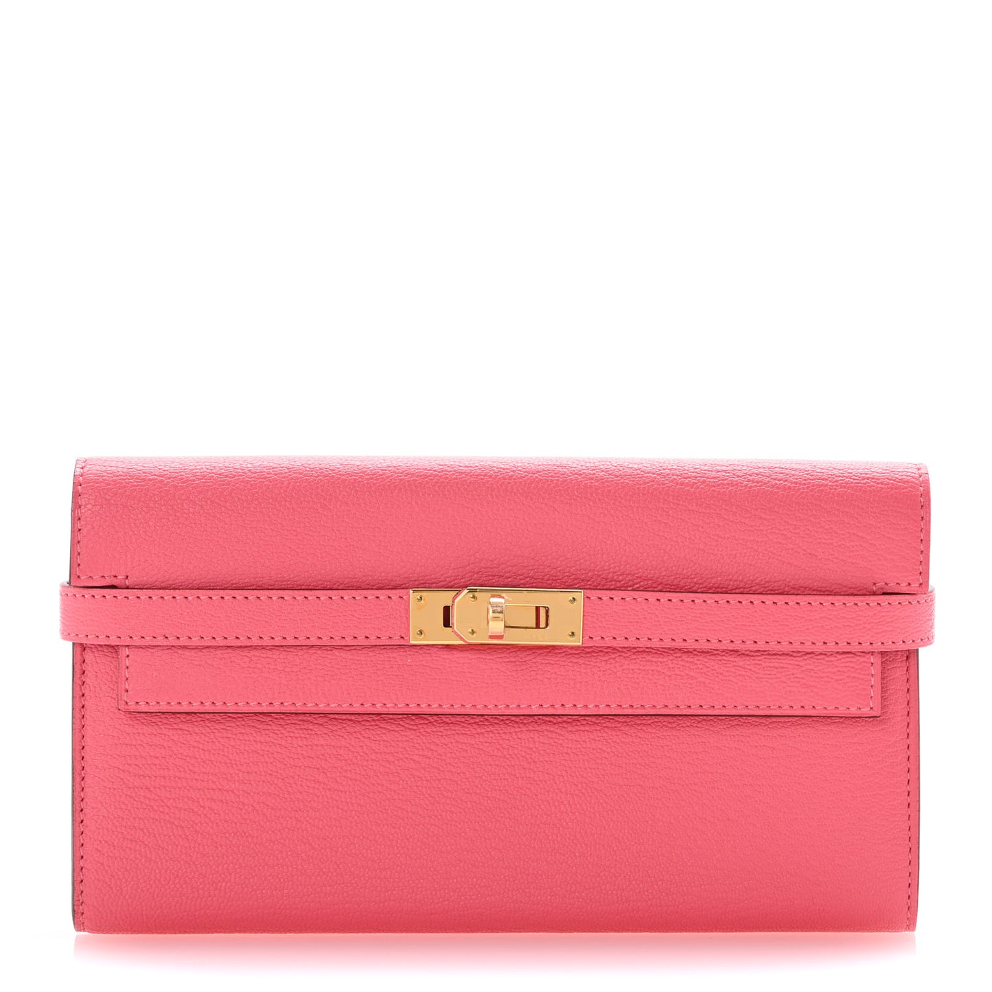 Chevre Mysore Kelly Longue Wallet Rose Lipstick