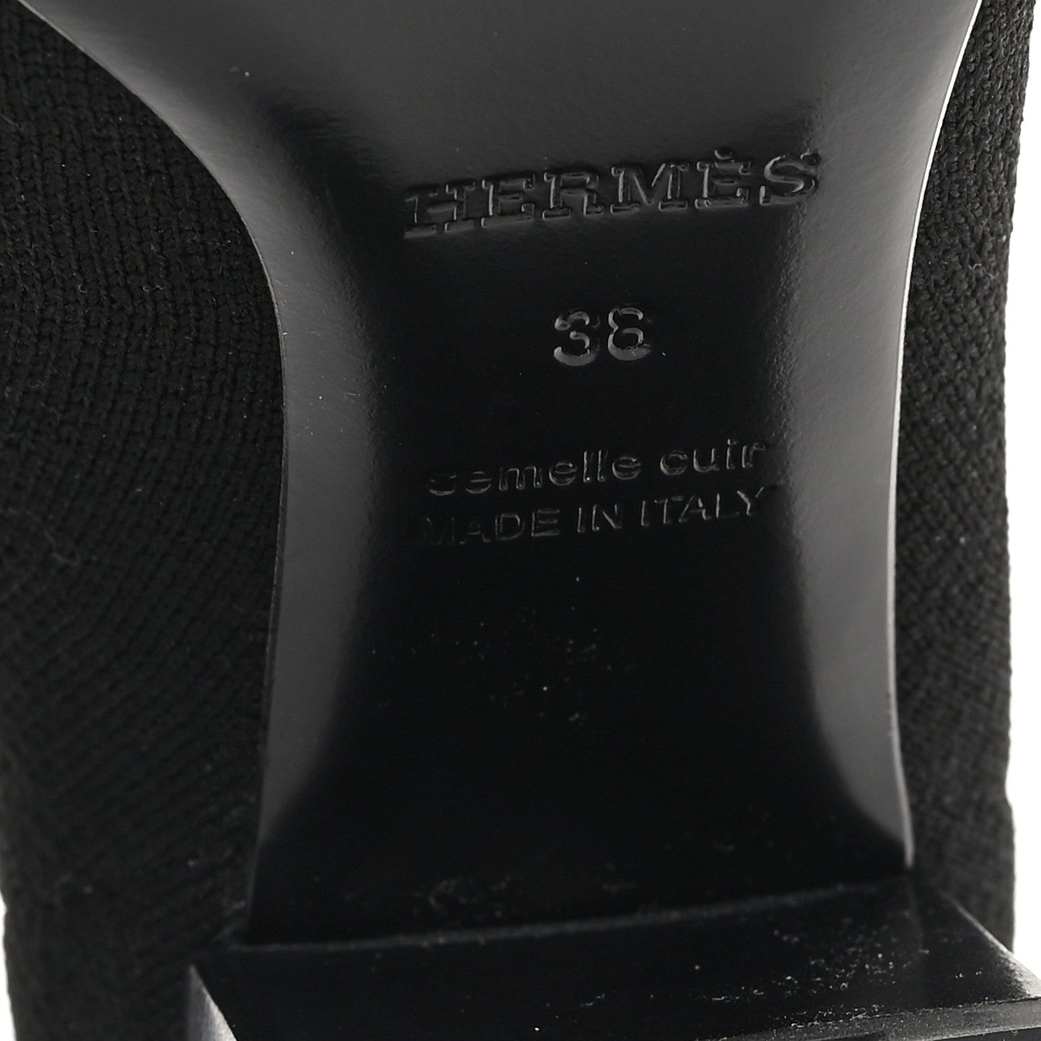 Hermes Knit Calfskin Volver 60 Ankle Boots 38 Black 7 of 9