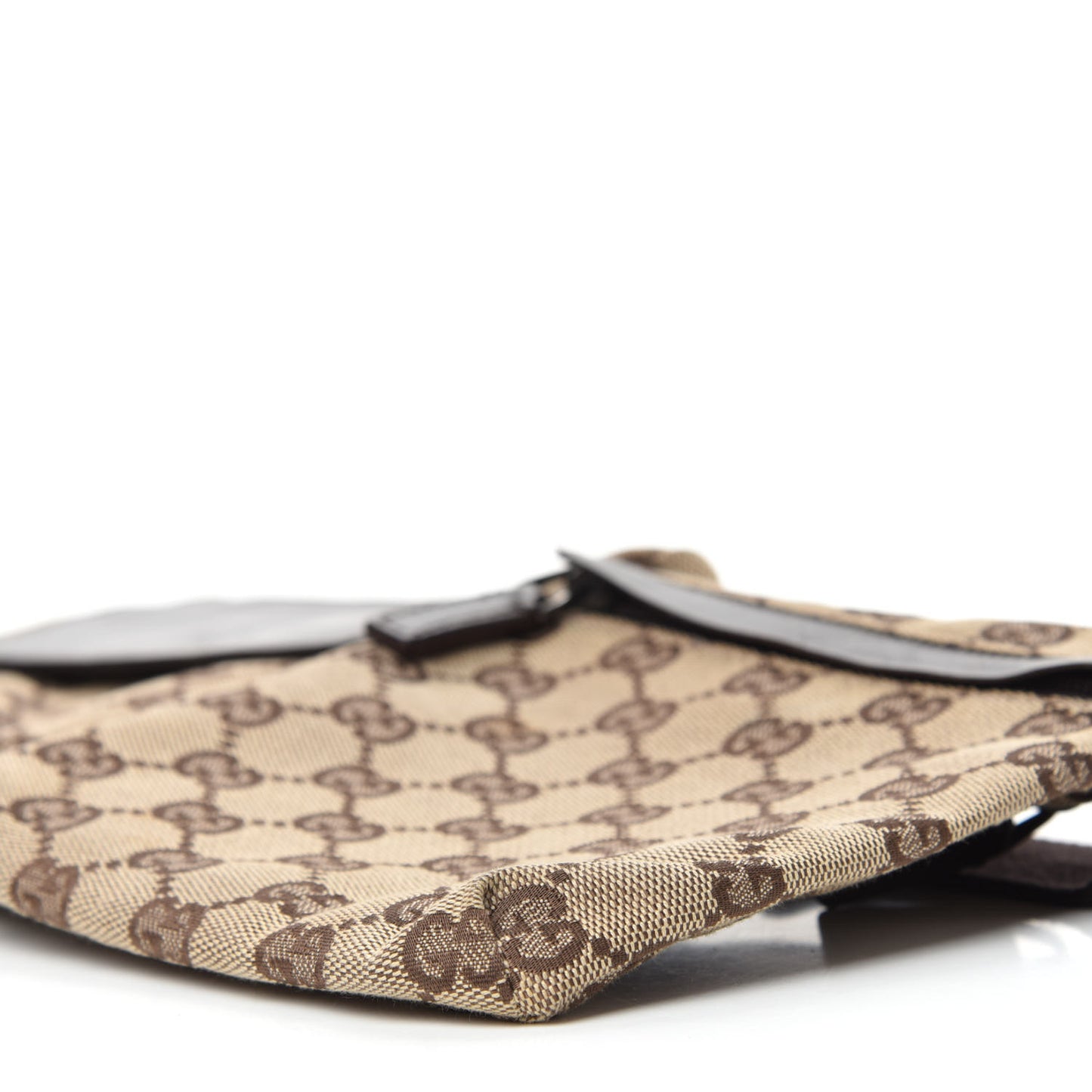 GG Monogram Double Pocket Belt Bag Dark Brown