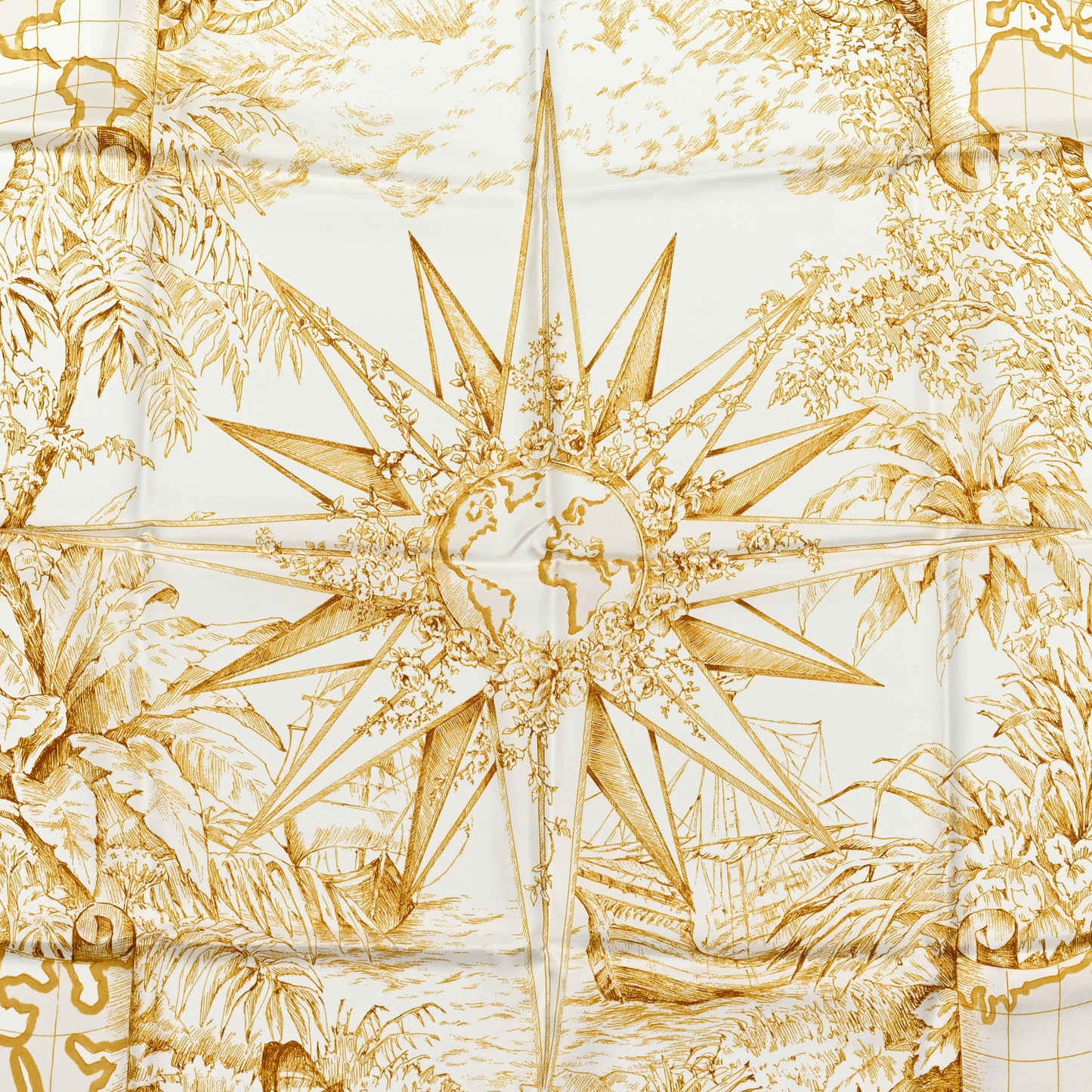 Silk Rêve d'Infini Square Scarf Yellow