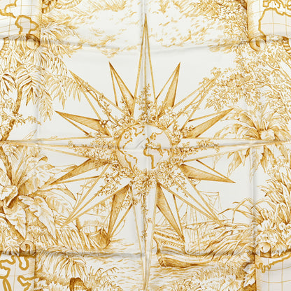 Christian Dior Silk Rêve d'Infini Square Scarf Yellow 2 of 4