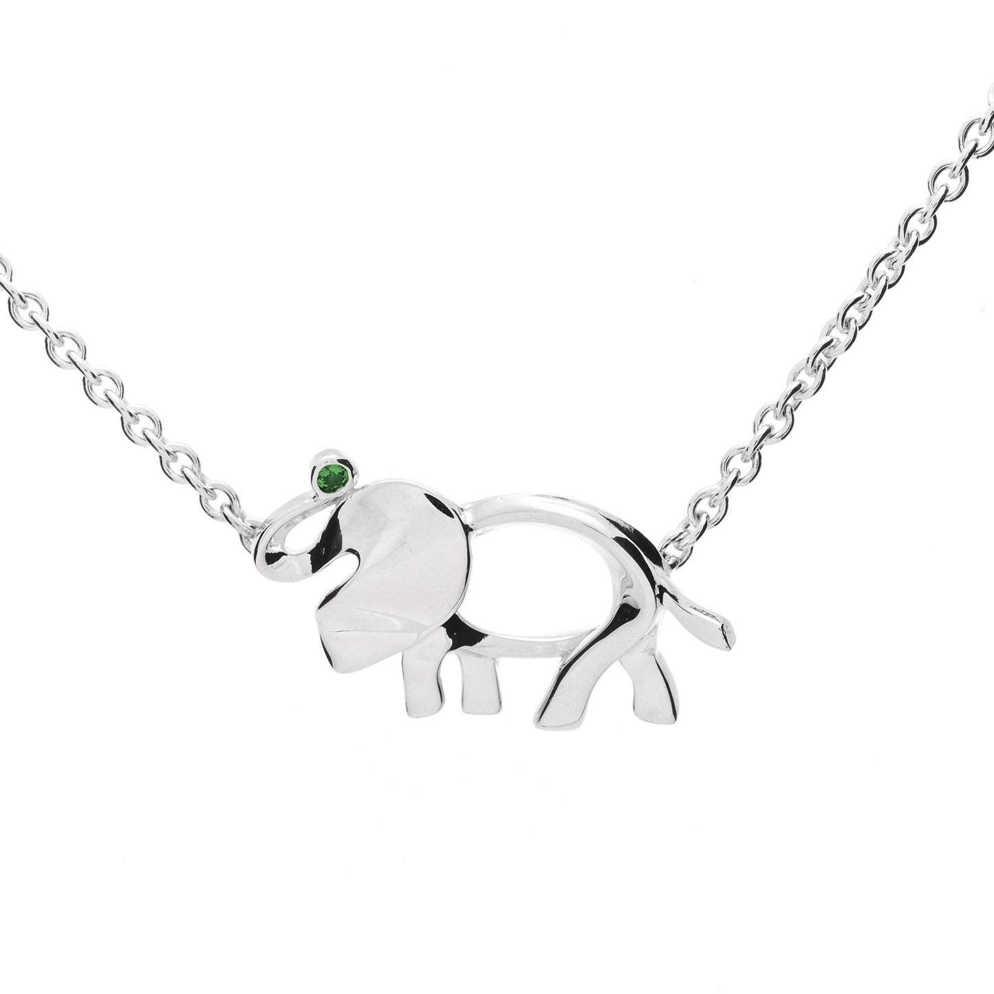 Sterling Silver Tsavorite Save the Wild Elephant Bracelet