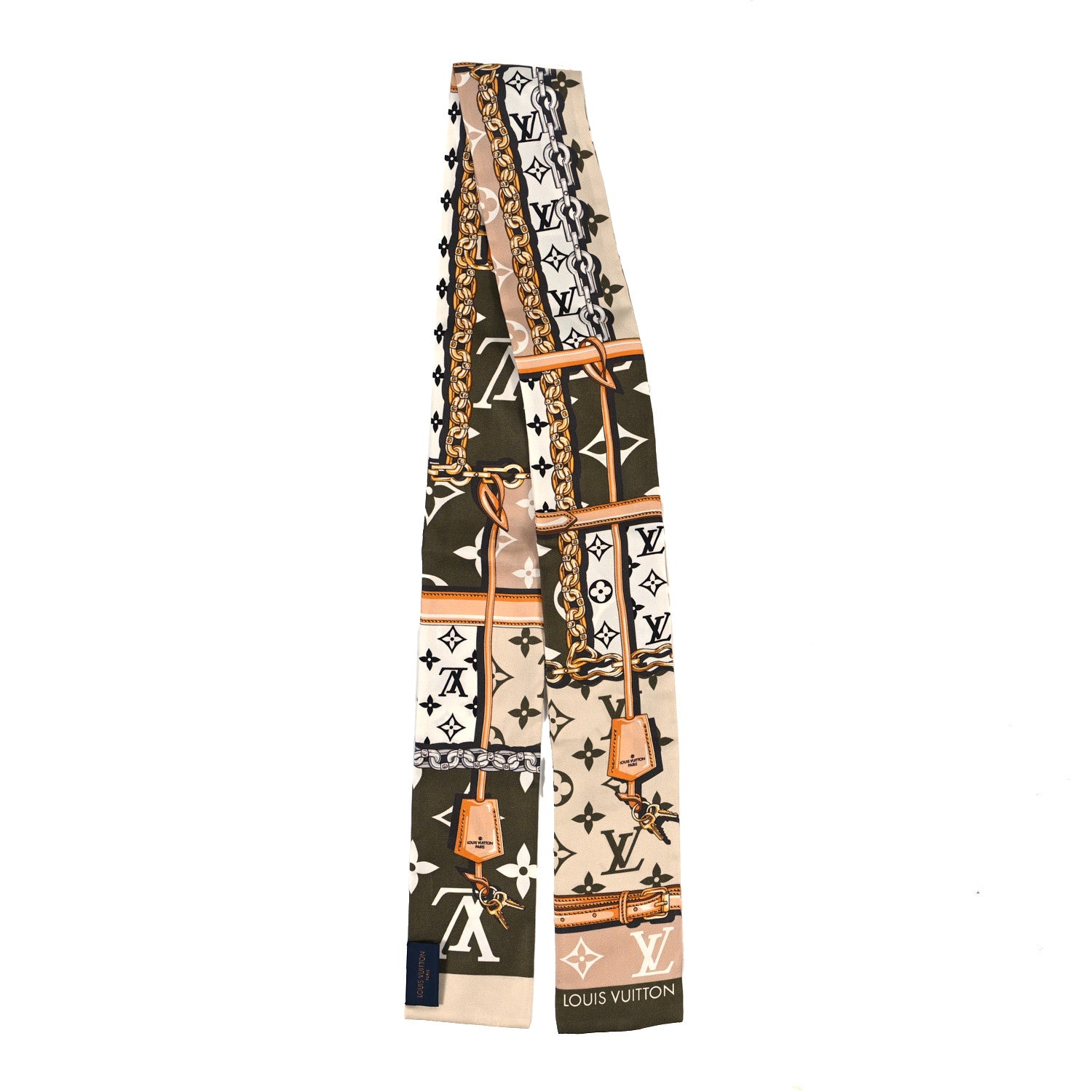 Louis Vuitton Silk Monogram Giant Confidential Bandeau Kaki 2 of 3