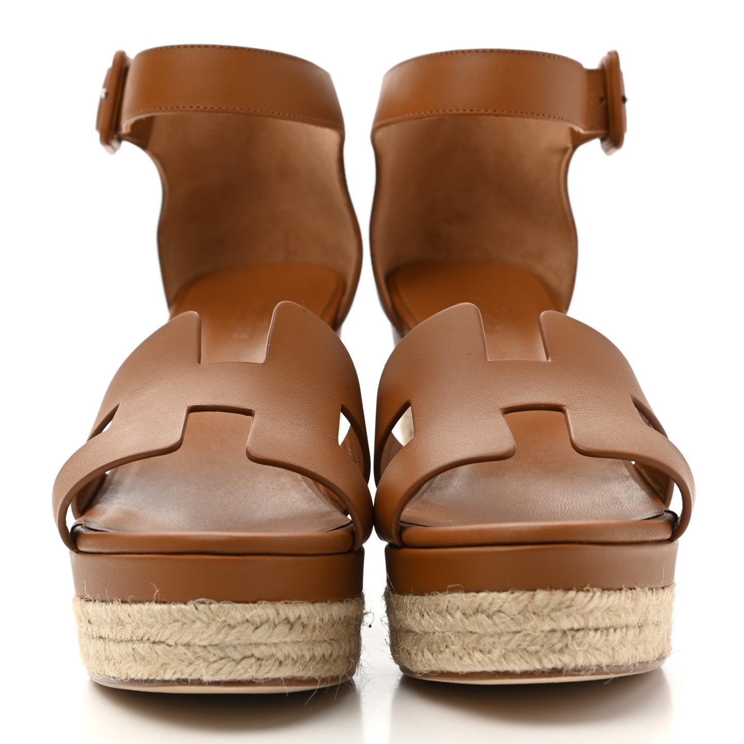 Goatskin Doll 60 Espadrille Wedge Sandals 37 Gold
